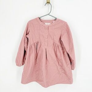 Mango Pink Pleated Sundress with Bishop Sleeves